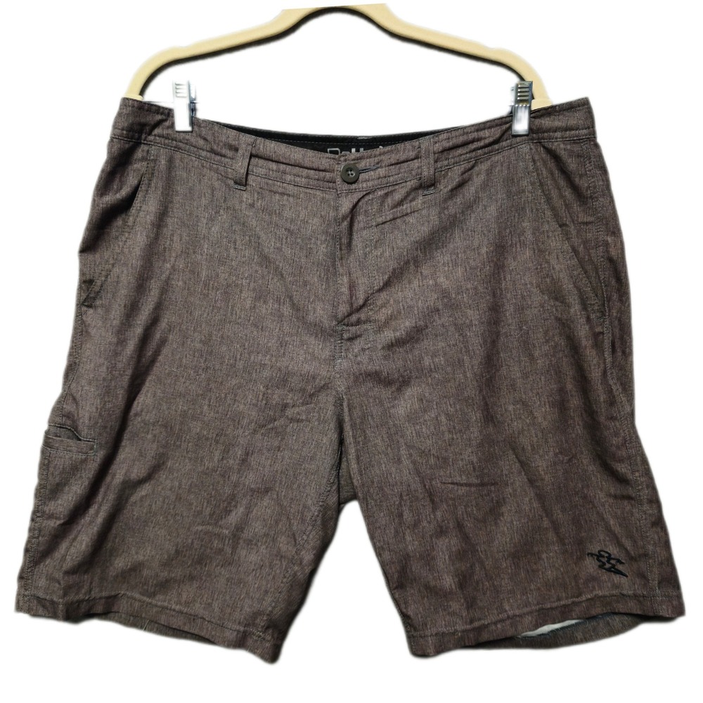 DaHui Mens Size‎ 36 Heathered Brown Hybrid Shorts Quick Dry Stretch Boardshorts